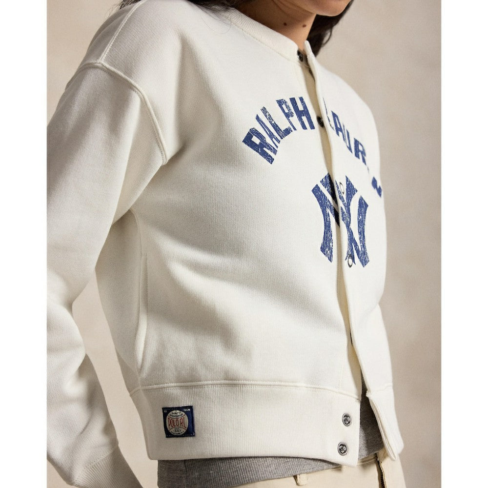 Yankees Polo Ralph Lauren Women's Seasonal Knit Full-Snap Cardigan for sale