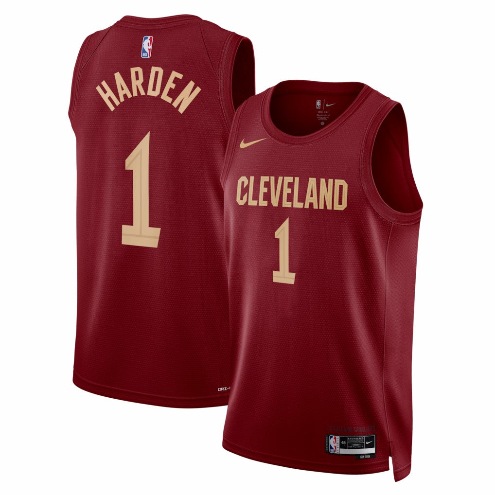 Nike James Harden Cleveland Cavaliers Unisex Swingman Jersey Icon Edition Wine