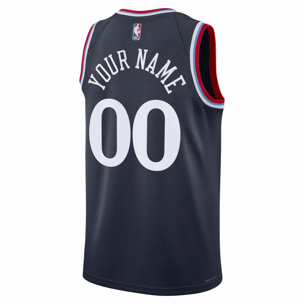 Nike LA Clippers Unisex Swingman Custom Jersey Icon Edition Navy