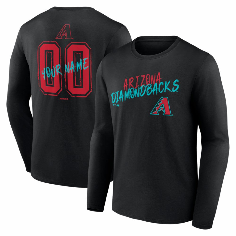 Arizona Diamondbacks  Hustle Personalized Name & Number Long Sleeve T-Shirt for sale