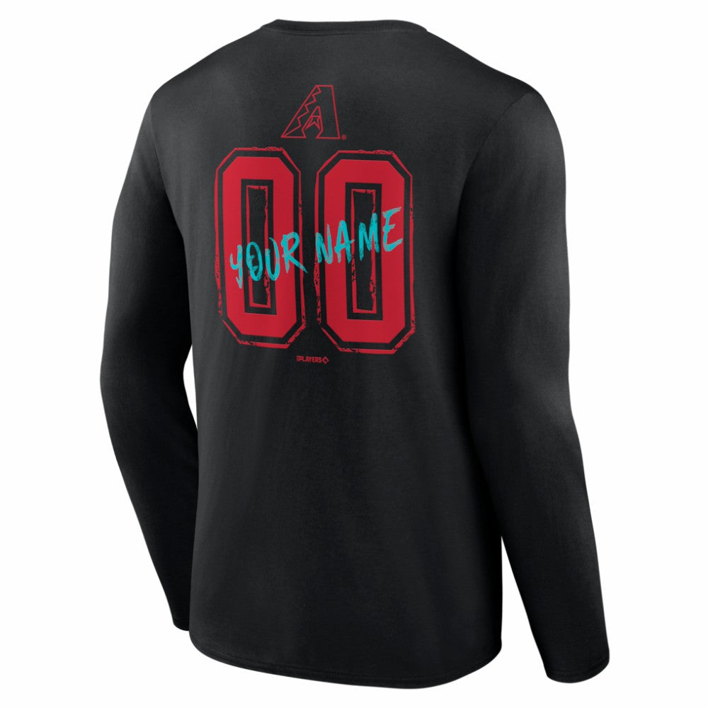 Arizona Diamondbacks  Hustle Personalized Name & Number Long Sleeve T-Shirt for sale