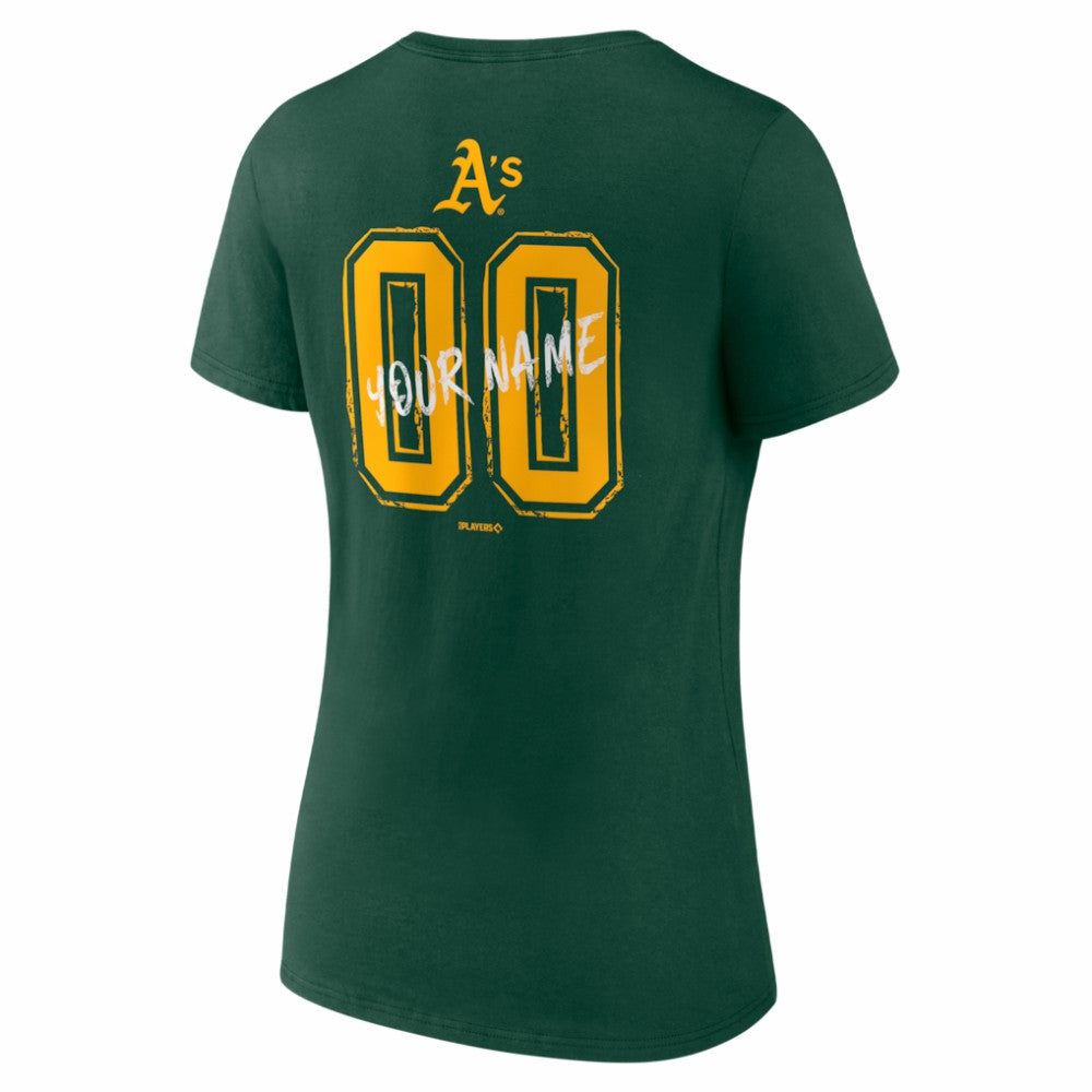 Athletics Women's Hustle Personalized Name & Number V-Neck T-Shirt Online
