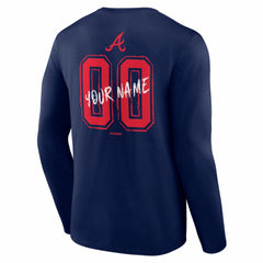 Atlanta Braves  Hustle Personalized Name & Number Long Sleeve T-Shirt Near Me