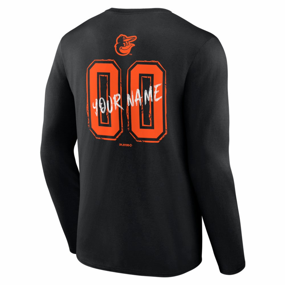 Baltimore Orioles  Hustle Personalized Name & Number Long Sleeve T-Shirt Outlet