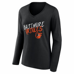 Baltimore Orioles Women's Hustle Personalized Name & Number Long Sleeve V-Neck T-Shirt for sale