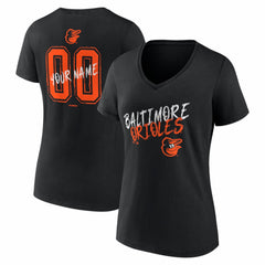 Baltimore Orioles Women's Hustle Personalized Name & Number V-Neck T-Shirt Online