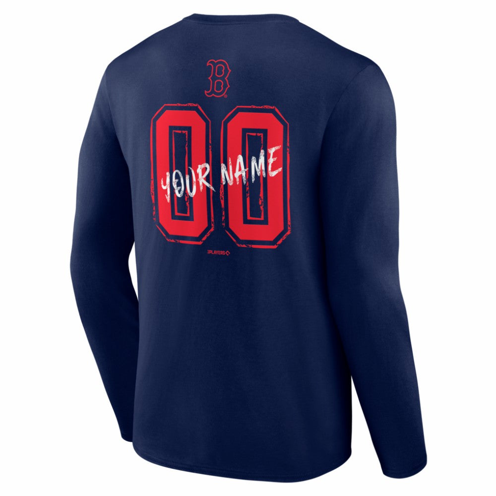 Boston Red Sox  Hustle Personalized Name & Number Long Sleeve T-Shirt Discount