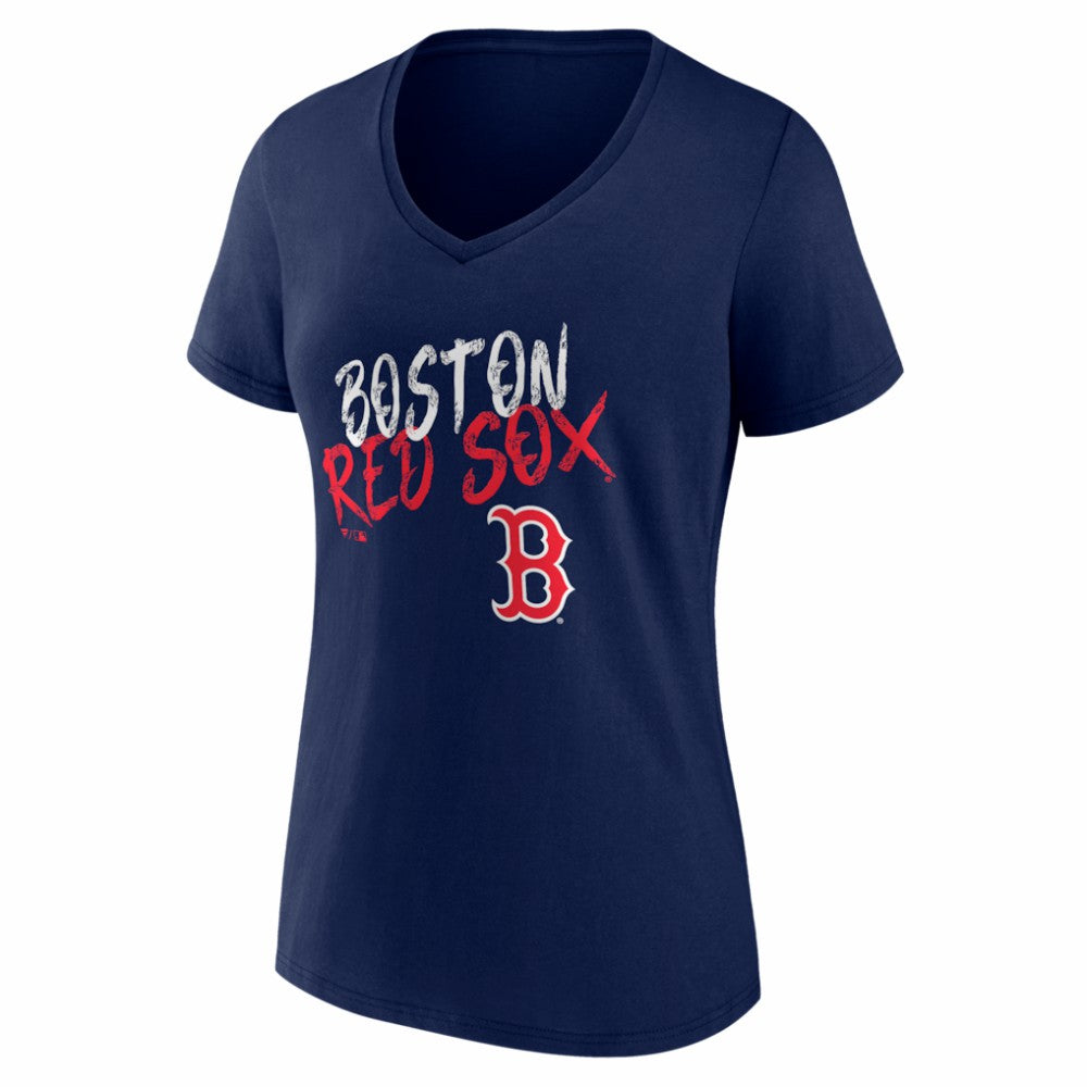 Boston Red Sox Women's Hustle Personalized Name & Number V-Neck T-Shirt Near Me