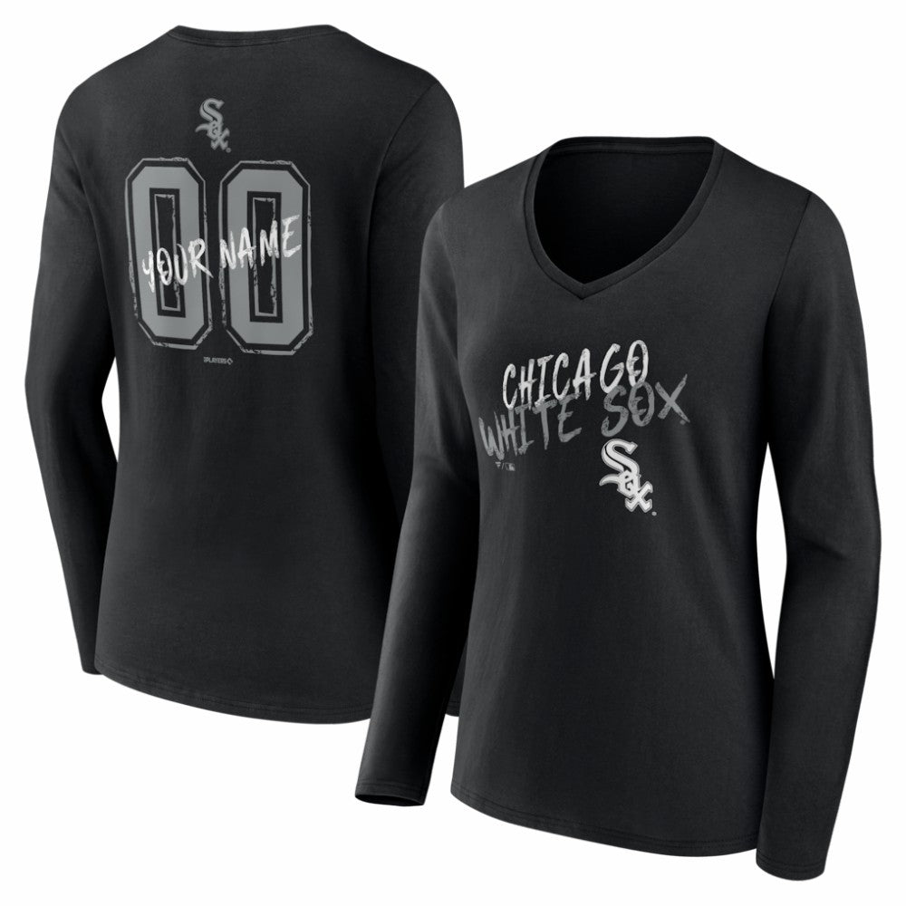 Chicago White Sox Women's Hustle Personalized Name & Number Long Sleeve V-Neck T-Shirt Near Me