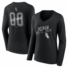 Chicago White Sox Women's Hustle Personalized Name & Number Long Sleeve V-Neck T-Shirt Near Me