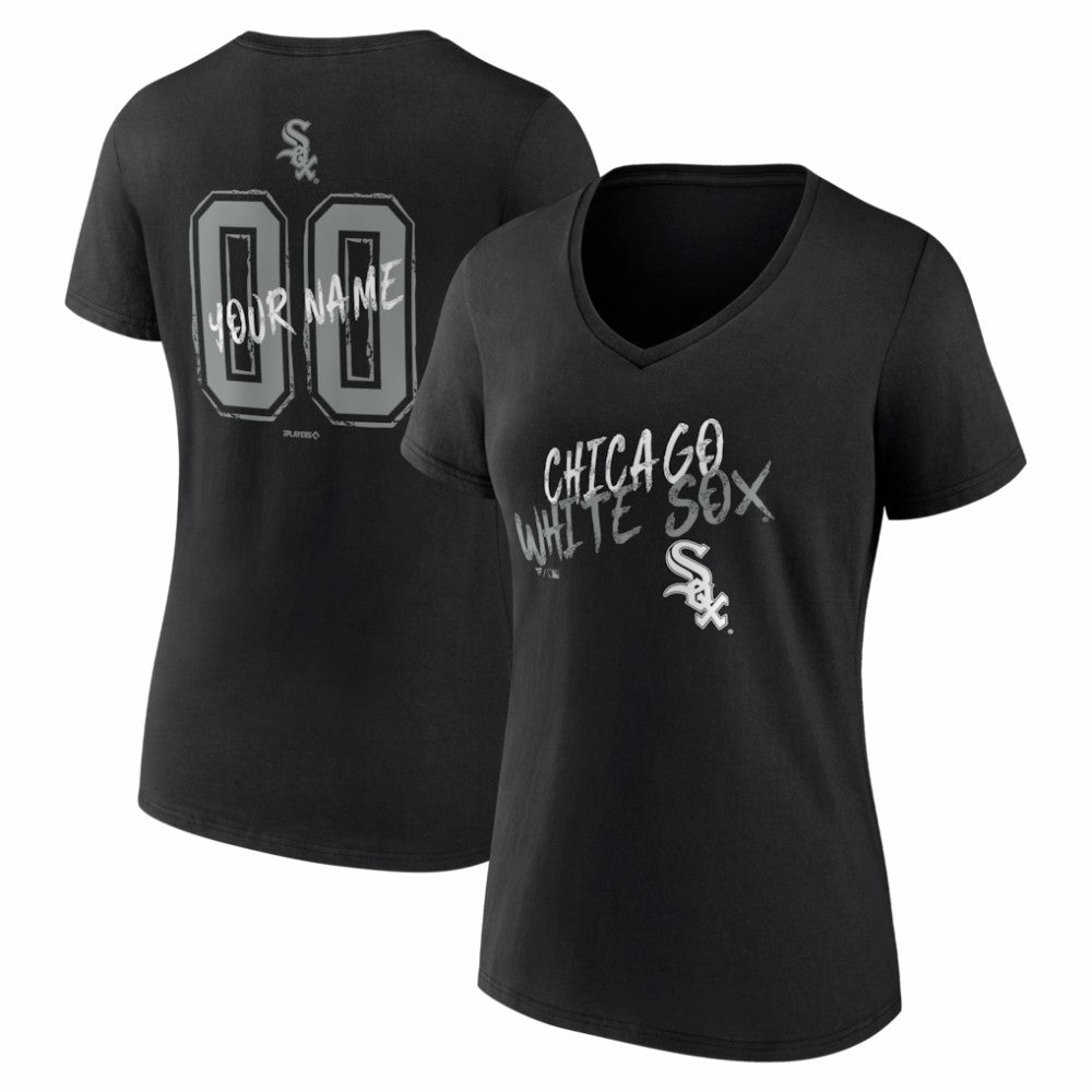 Chicago White Sox Women's Hustle Personalized Name & Number V-Neck T-Shirt Outlet