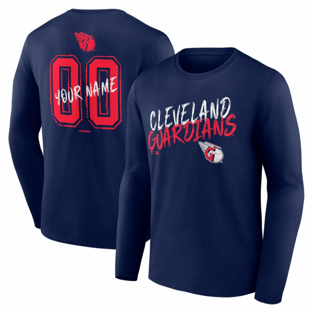 Cleveland Guardians  Hustle Personalized Name & Number Long Sleeve T-Shirt for sale