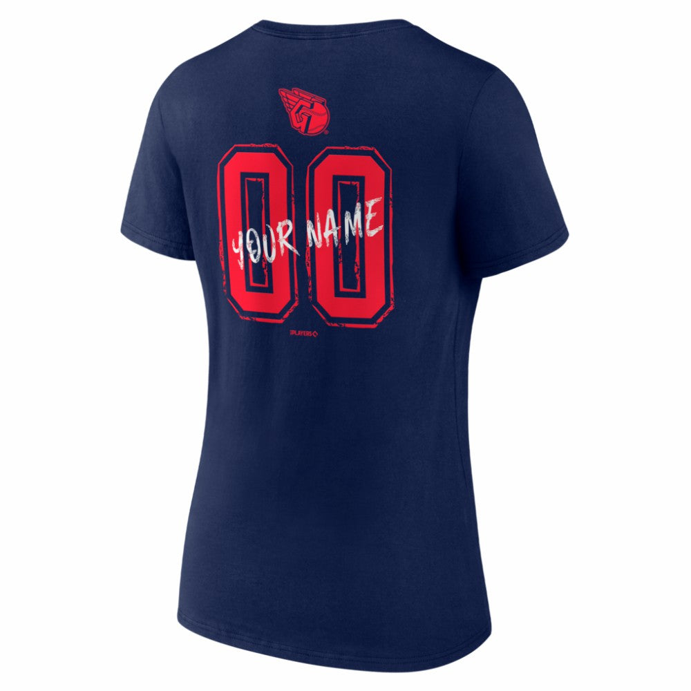 Cleveland Guardians Women's Hustle Personalized Name & Number V-Neck T-Shirt Online