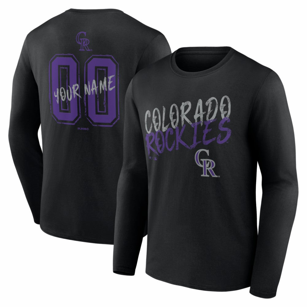 Colorado Rockies  Hustle Personalized Name & Number Long Sleeve T-Shirt Sale