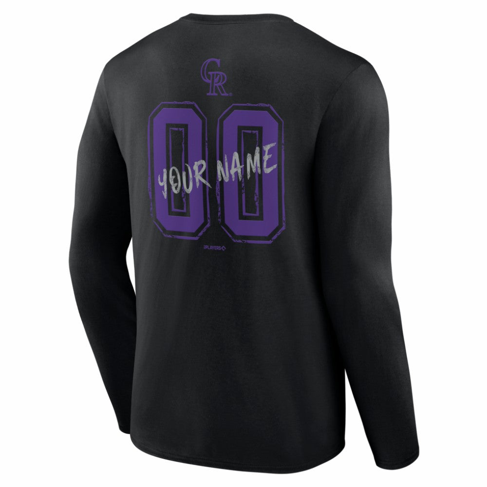 Colorado Rockies  Hustle Personalized Name & Number Long Sleeve T-Shirt Sale