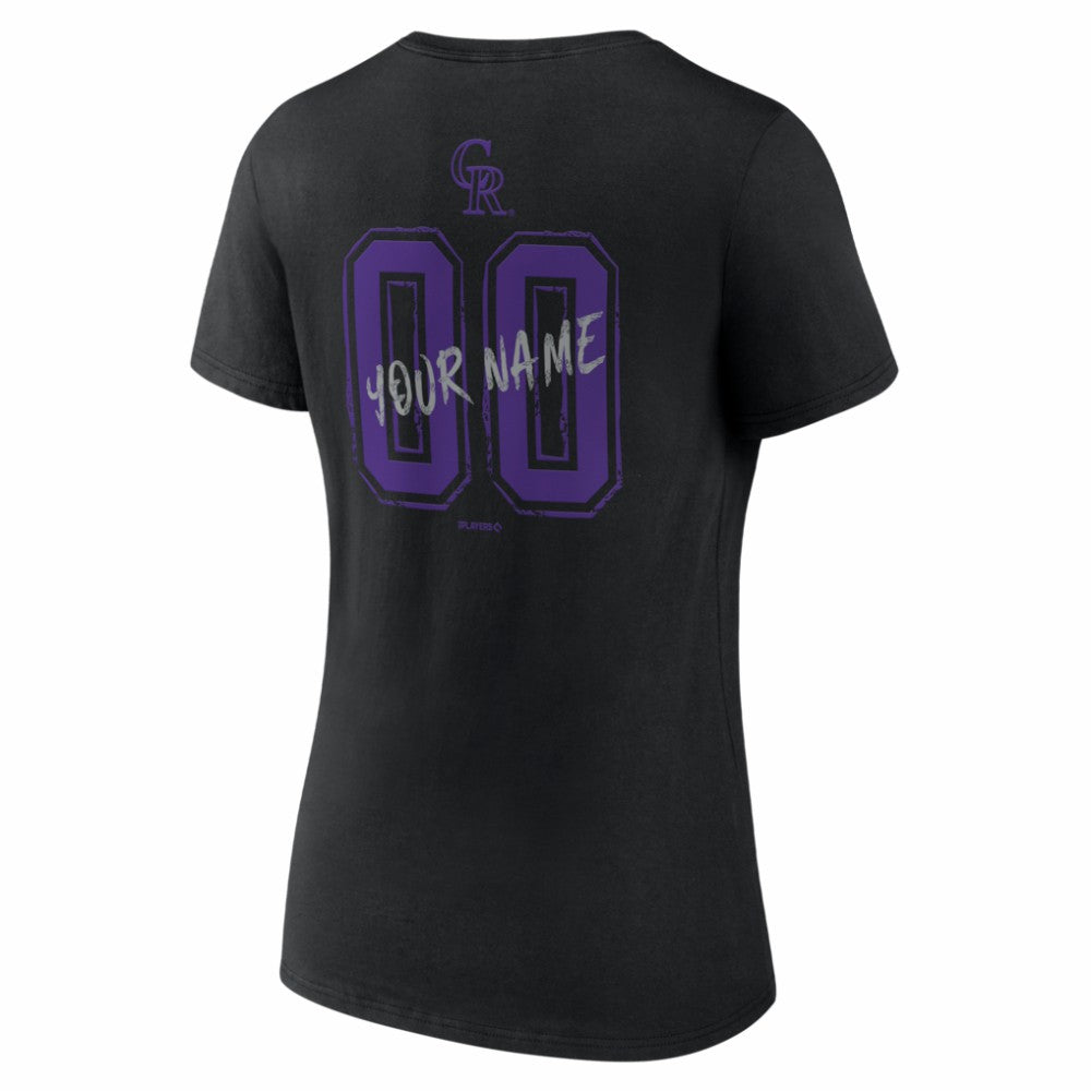 Colorado Rockies Women's Hustle Personalized Name & Number V-Neck T-Shirt Online