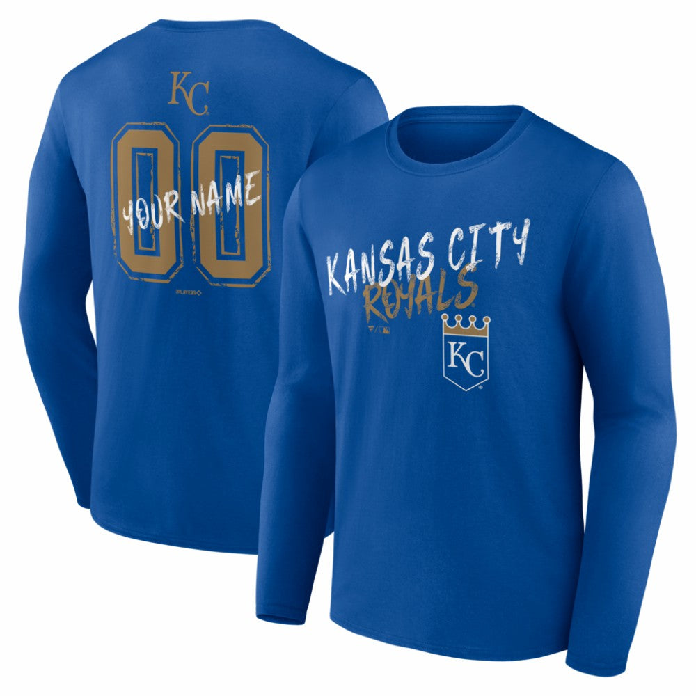 Kansas City Royals  Hustle Personalized Name & Number Long Sleeve T-Shirt Discount