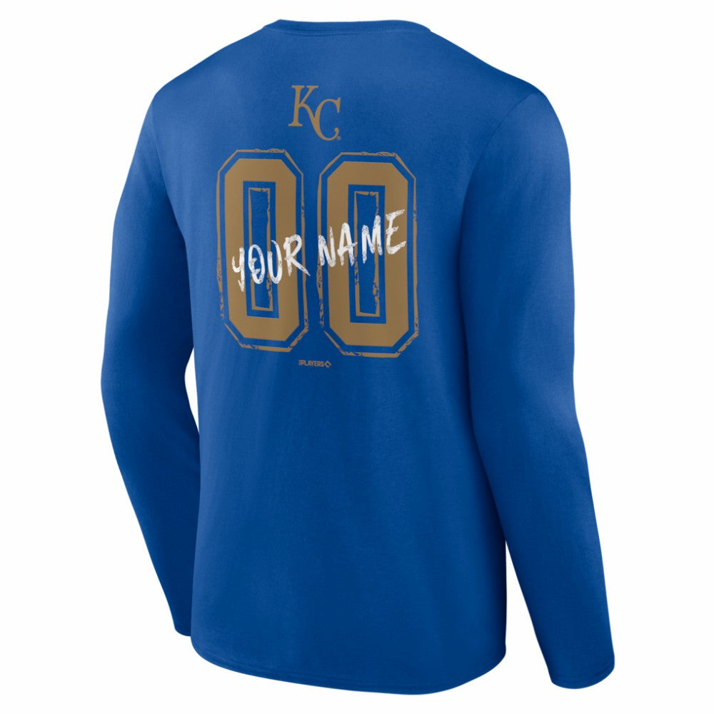 Kansas City Royals  Hustle Personalized Name & Number Long Sleeve T-Shirt Discount