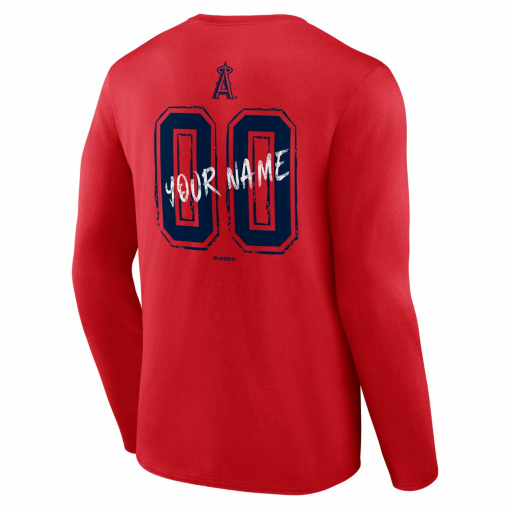 Los Angeles Angels  Hustle Personalized Name & Number Long Sleeve T-Shirt Near Me