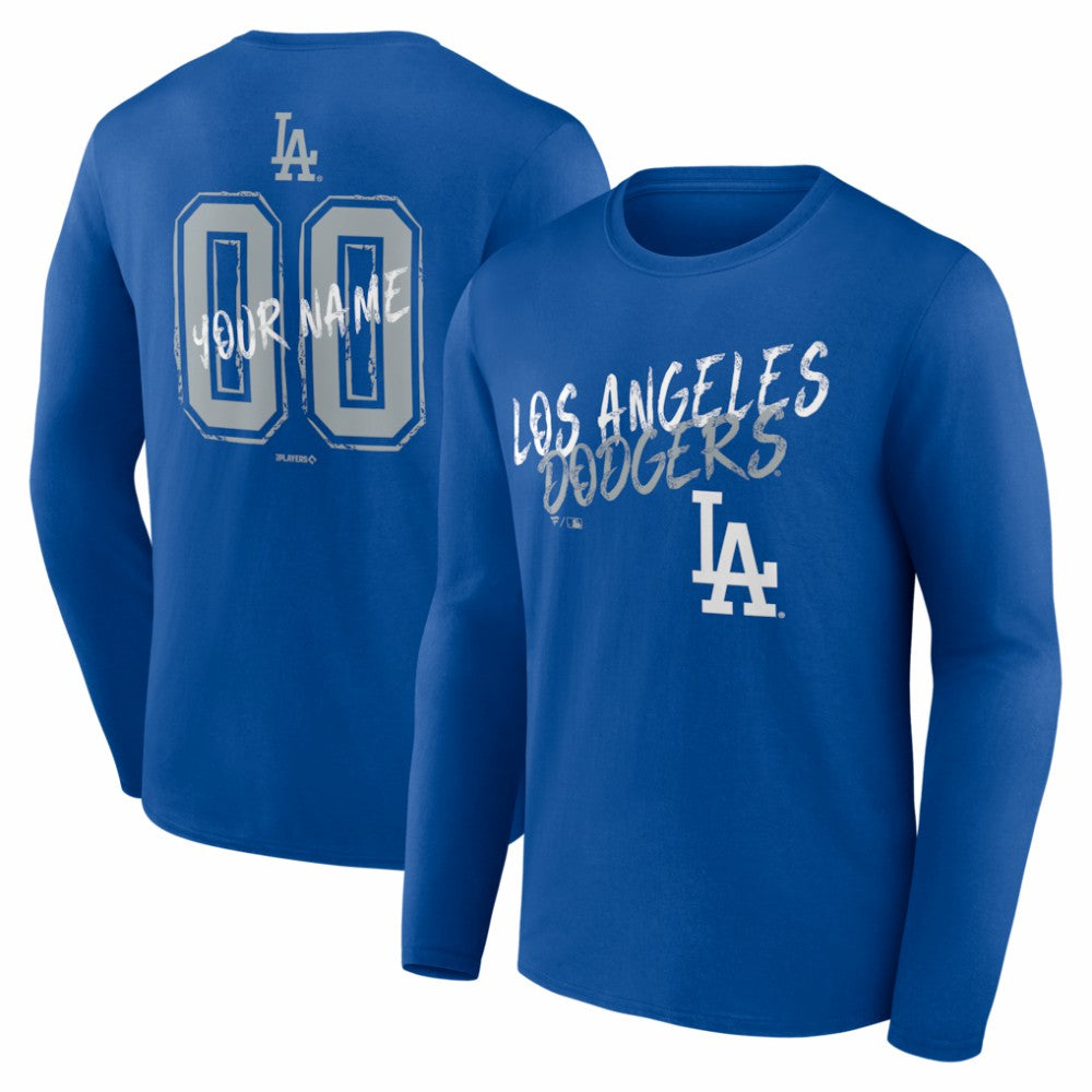 Los Angeles Dodgers  Hustle Personalized Name & Number Long Sleeve T-Shirt Online