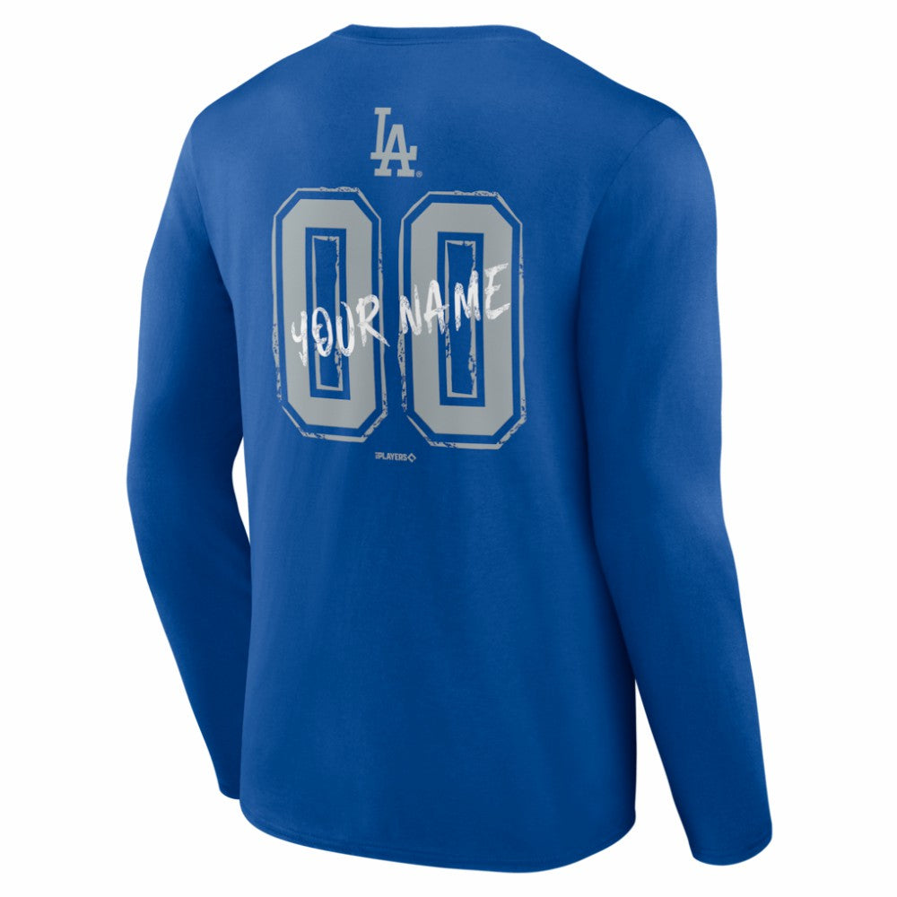 Los Angeles Dodgers  Hustle Personalized Name & Number Long Sleeve T-Shirt Online