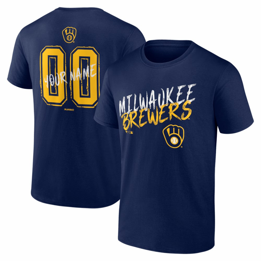 Milwaukee Brewers  Hustle Personalized Name & Number T-Shirt Sale