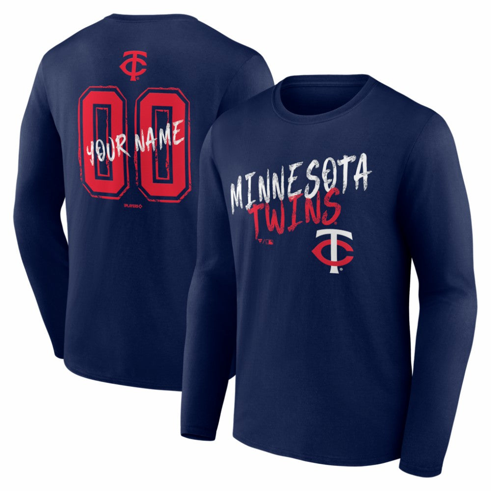 Minnesota Twins  Hustle Personalized Name & Number Long Sleeve T-Shirt Outlet