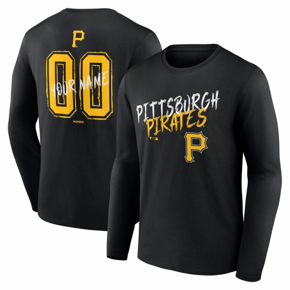 Pittsburgh Pirates  Hustle Personalized Name & Number Long Sleeve T-Shirt Sale