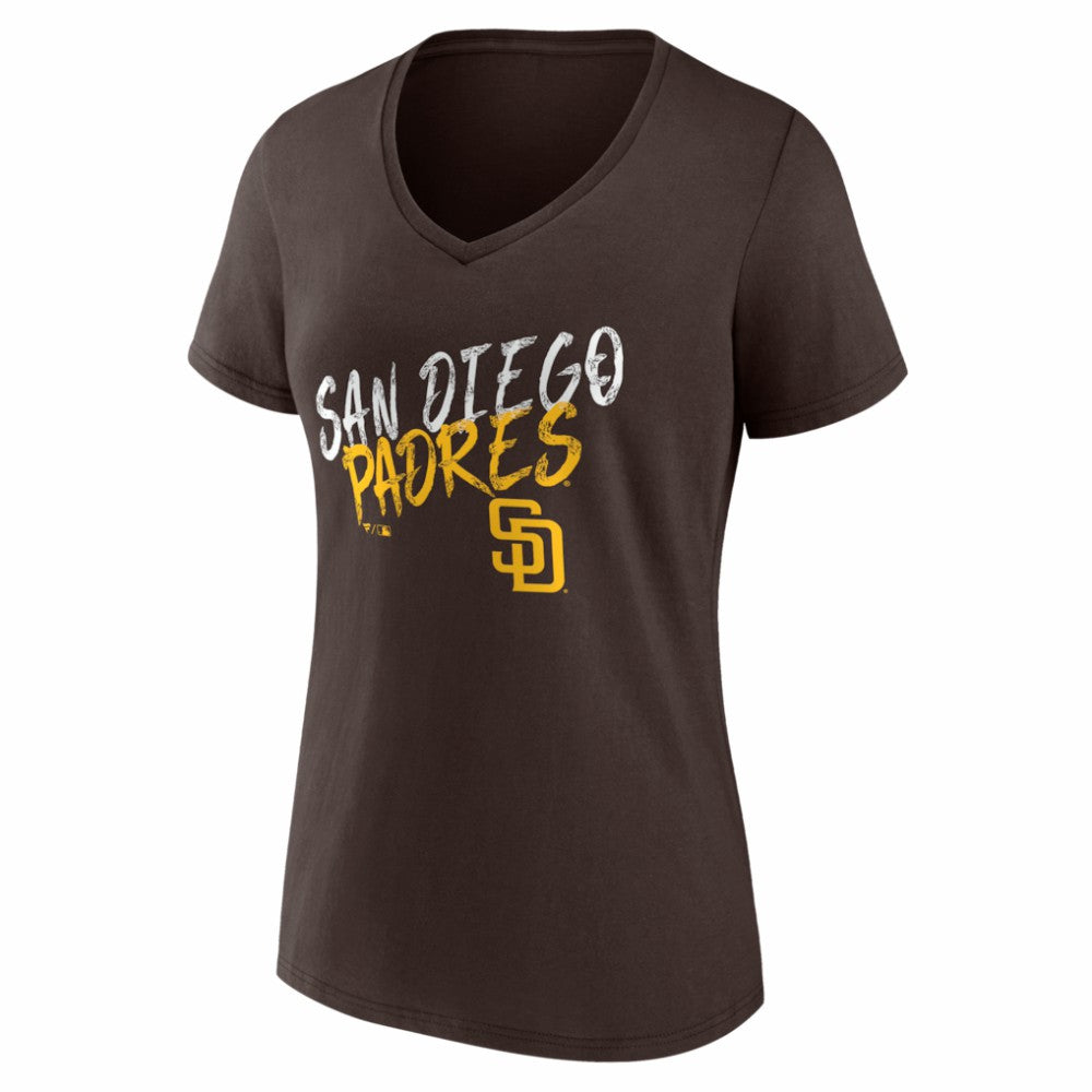 San Diego Padres Women's Hustle Personalized Name & Number V-Neck T-Shirt Online