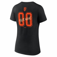 San Francisco Giants Women's Hustle Personalized Name & Number V-Neck T-Shirt Sale
