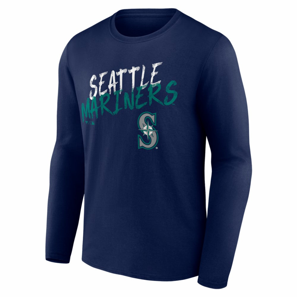 Seattle Mariners  Hustle Personalized Name & Number Long Sleeve T-Shirt Discount