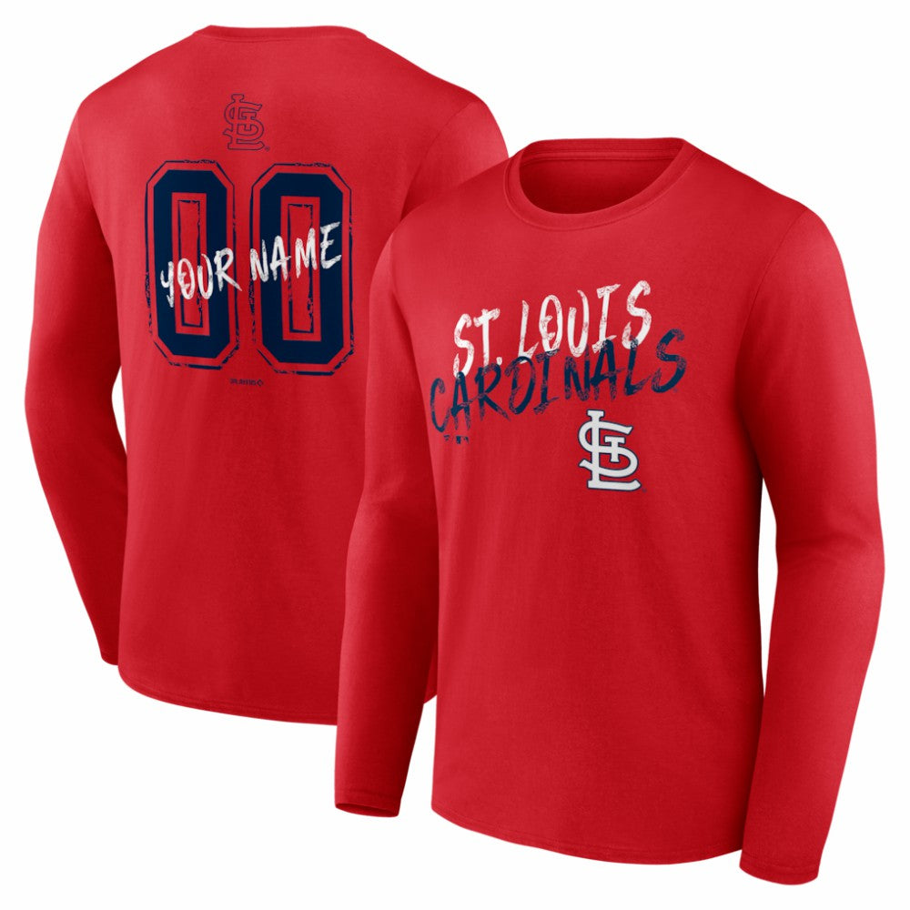St. Louis Cardinals  Hustle Personalized Name & Number Long Sleeve T-Shirt Near Me