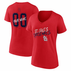 St. Louis Cardinals Women's Hustle Personalized Name & Number V-Neck T-Shirt Discount