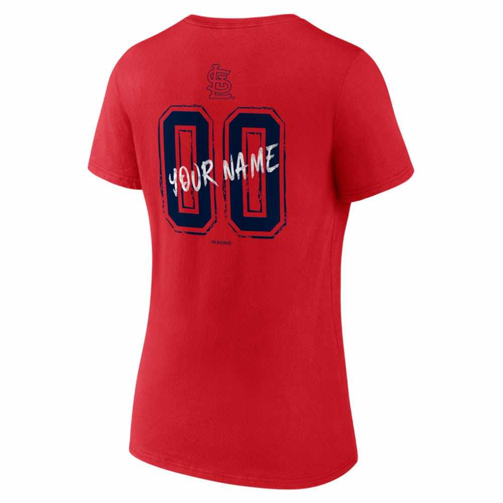 St. Louis Cardinals Women's Hustle Personalized Name & Number V-Neck T-Shirt Discount