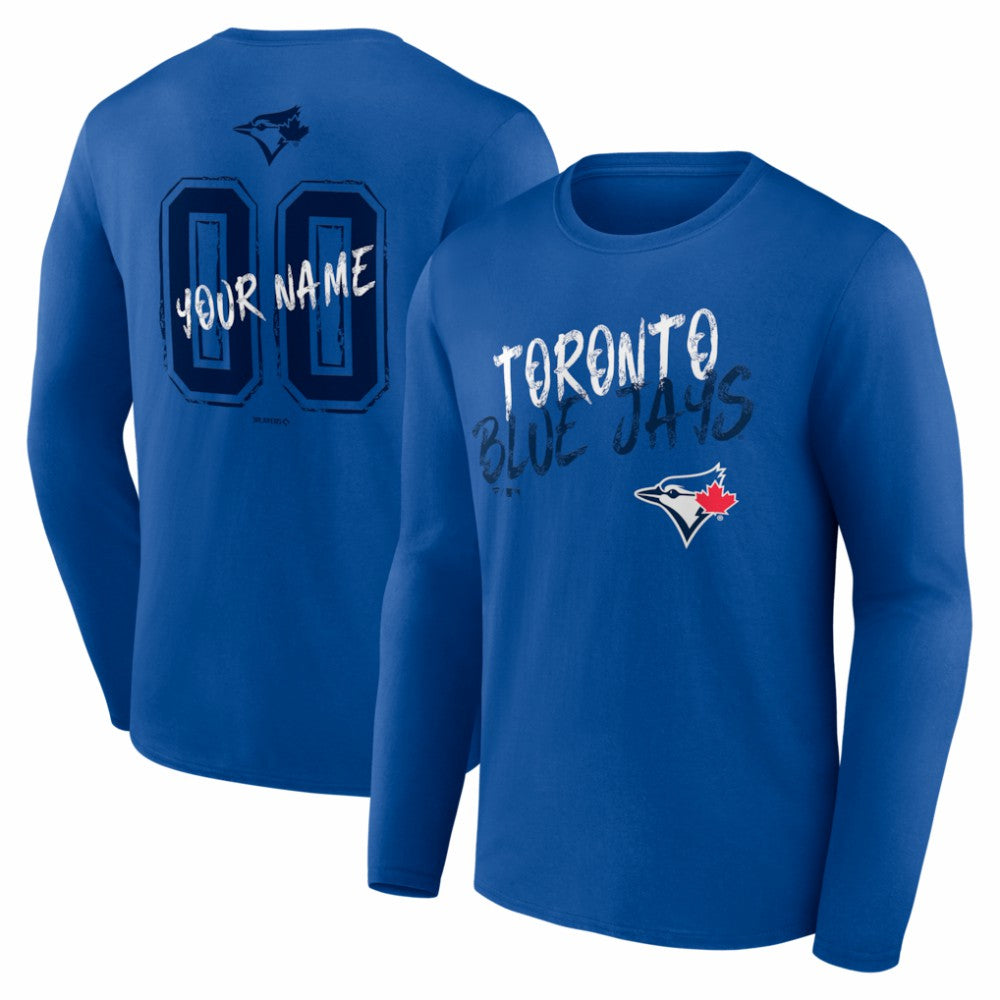 Toronto Blue Jays  Hustle Personalized Name & Number Long Sleeve T-Shirt Outlet