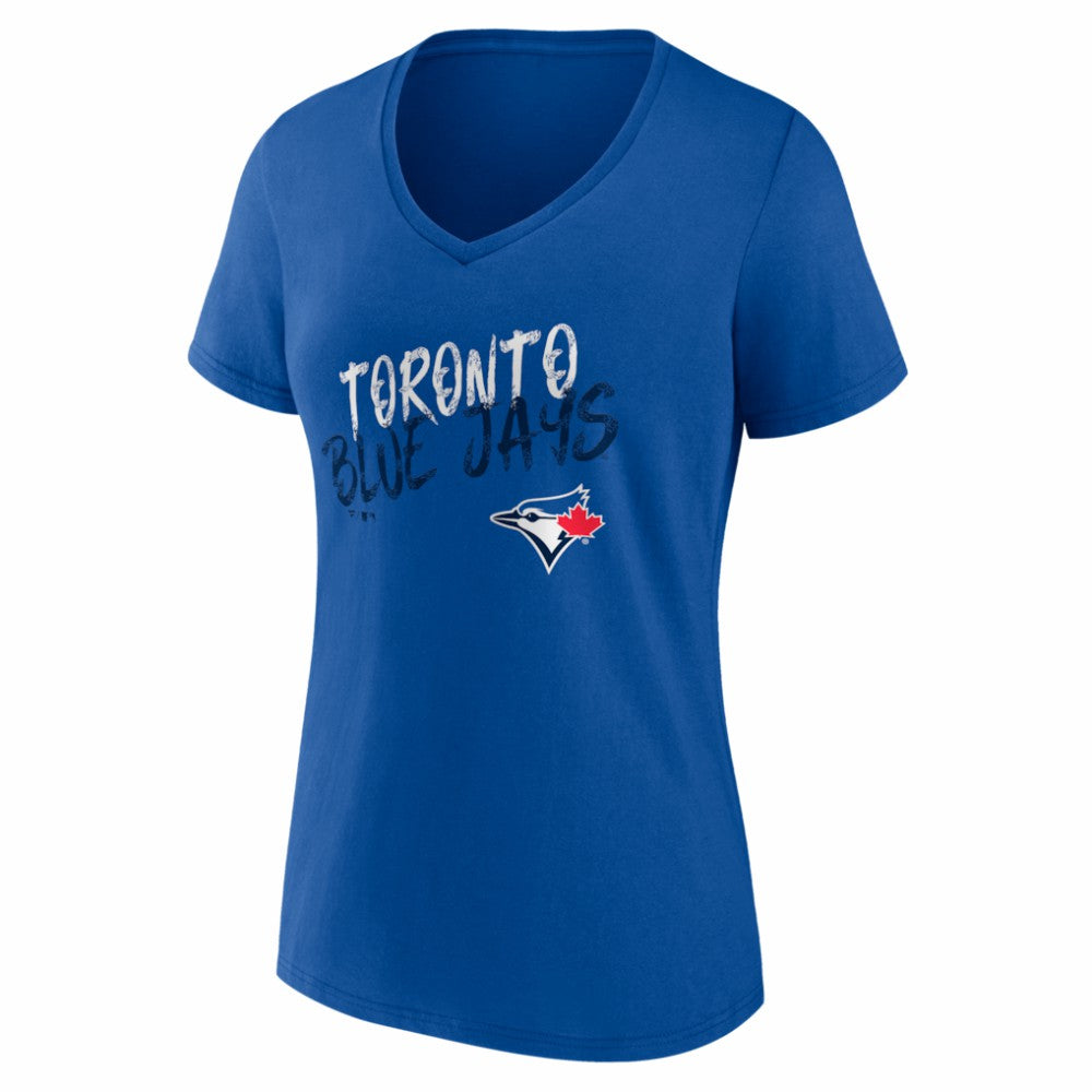Toronto Blue Jays Women's Hustle Personalized Name & Number V-Neck T-Shirt Near Me