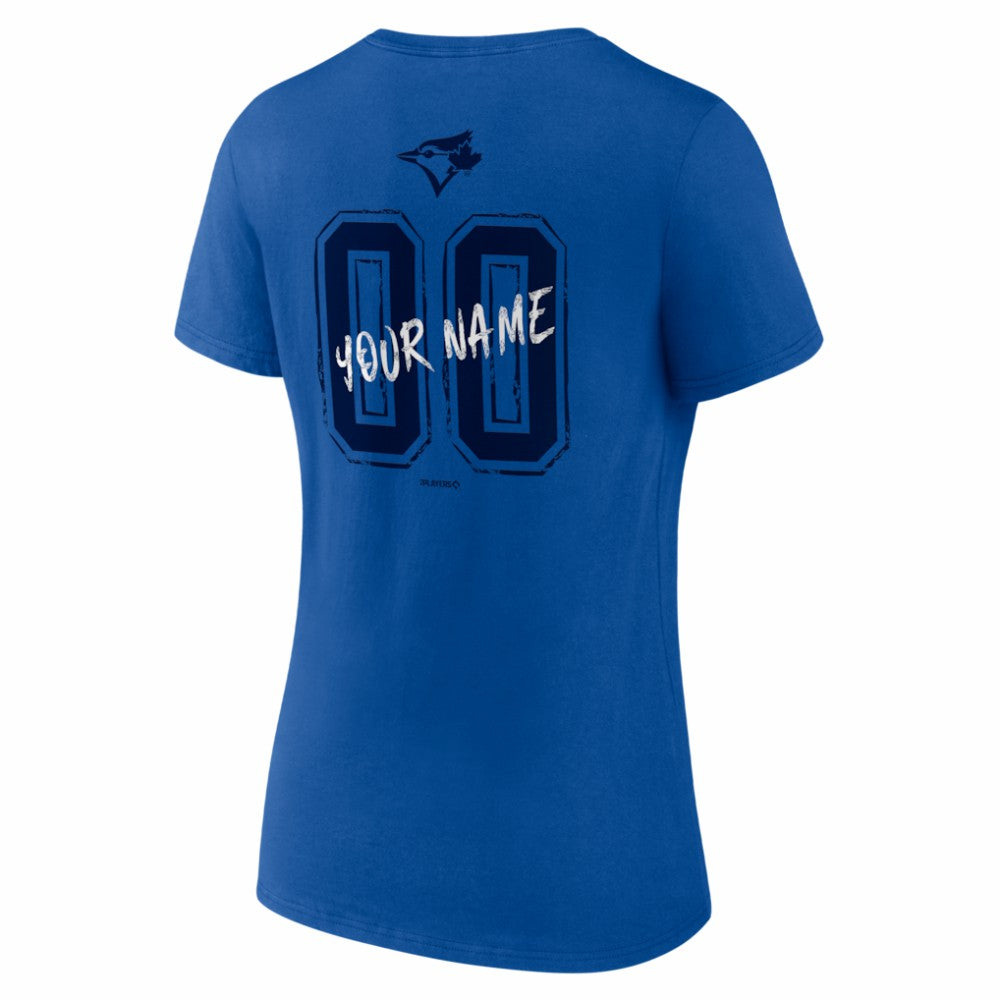 Toronto Blue Jays Women's Hustle Personalized Name & Number V-Neck T-Shirt Near Me