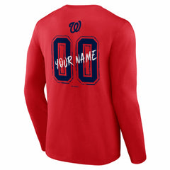 Washington Nationals  Hustle Personalized Name & Number Long Sleeve T-Shirt Online