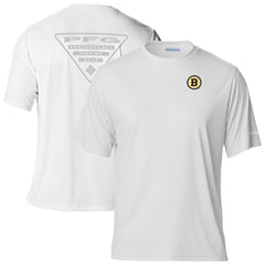 Boston Bruins Columbia PFG Terminal Tackle Omni-Shade T-Shirt - White | NHL on sale