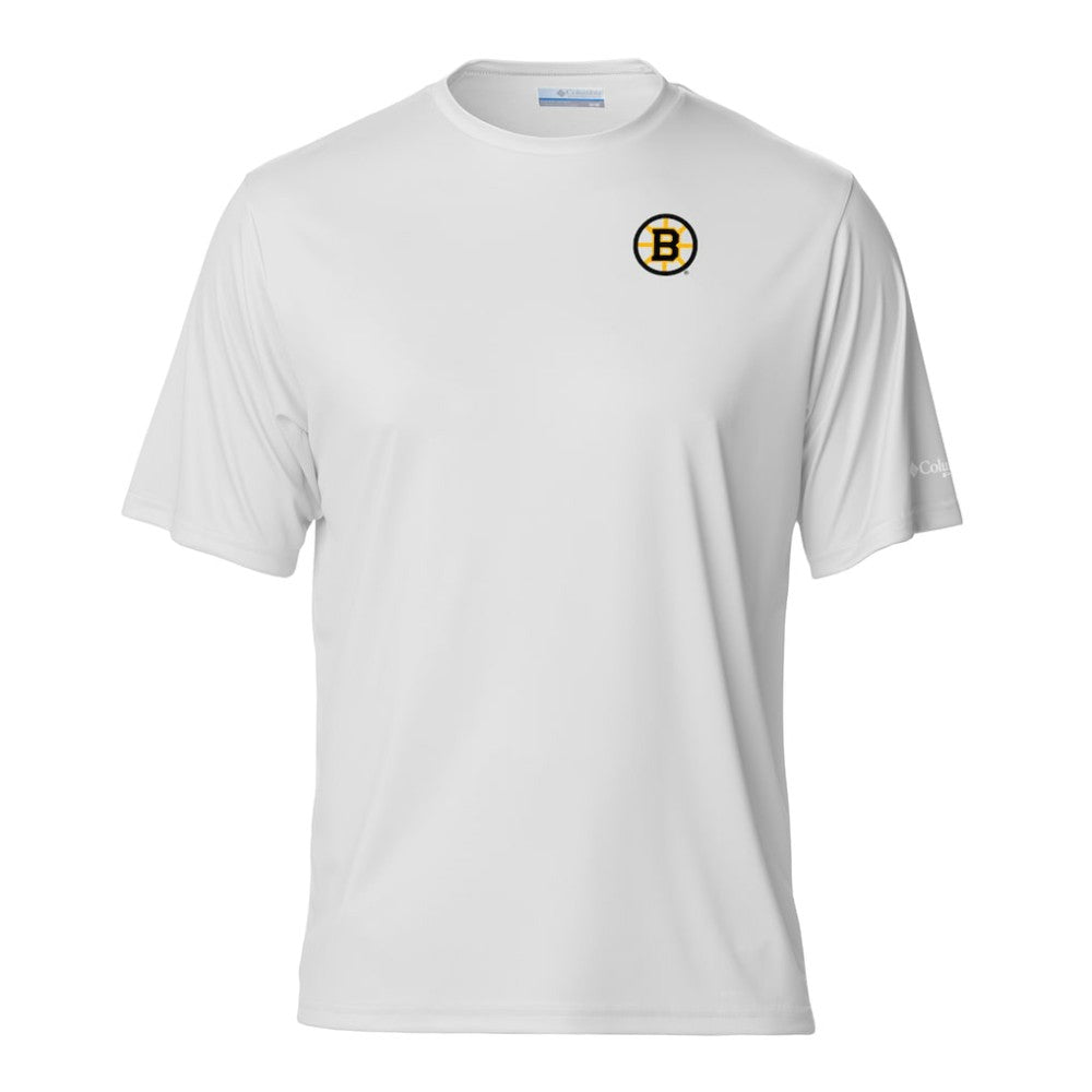Boston Bruins Columbia PFG Terminal Tackle Omni-Shade T-Shirt - White | NHL on sale