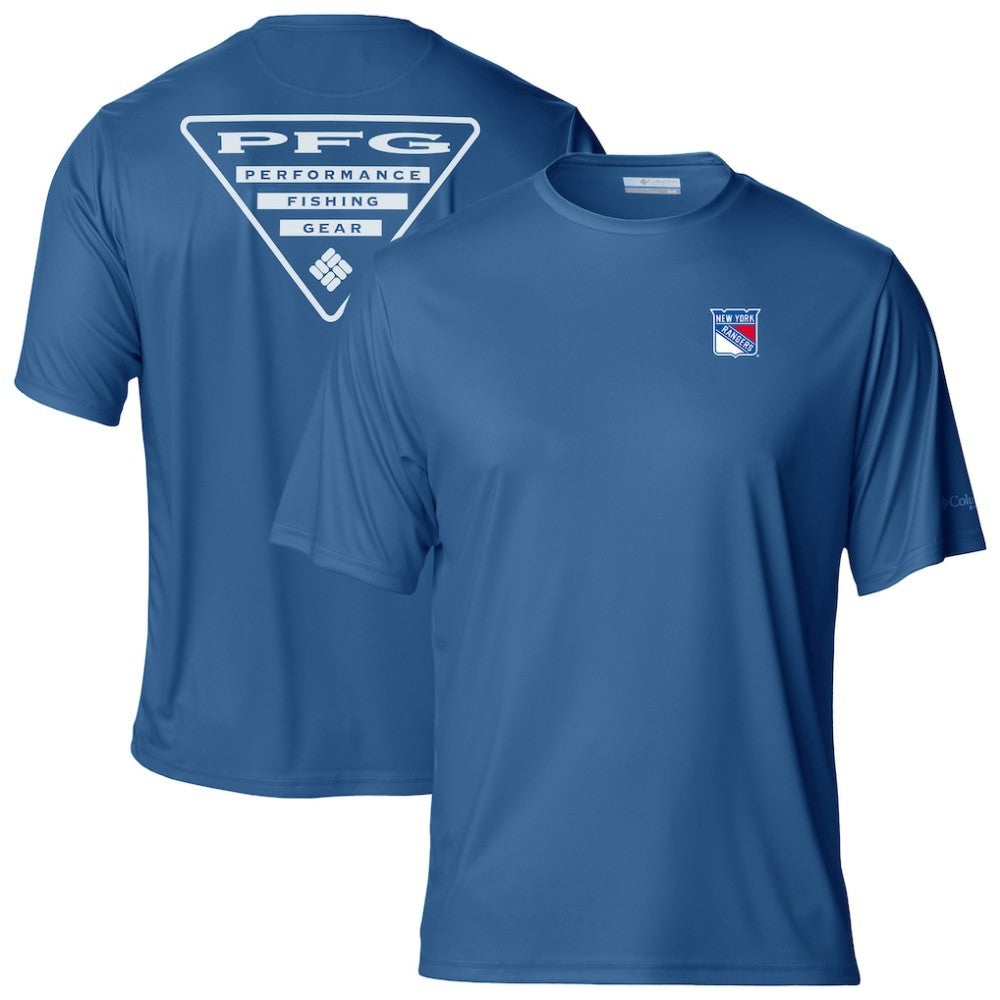 New York Rangers Columbia PFG Terminal Tackle Omni-Shade T-Shirt - Blue | NHL Clearance