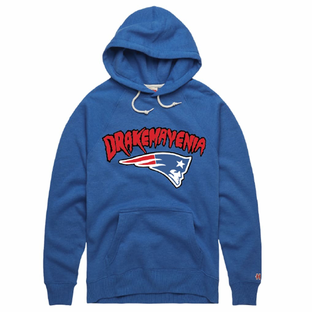 Drake Maye New England Patriots Homage Unisex Drakemayenia Tri-Blend Hoodie - Royal - NFL