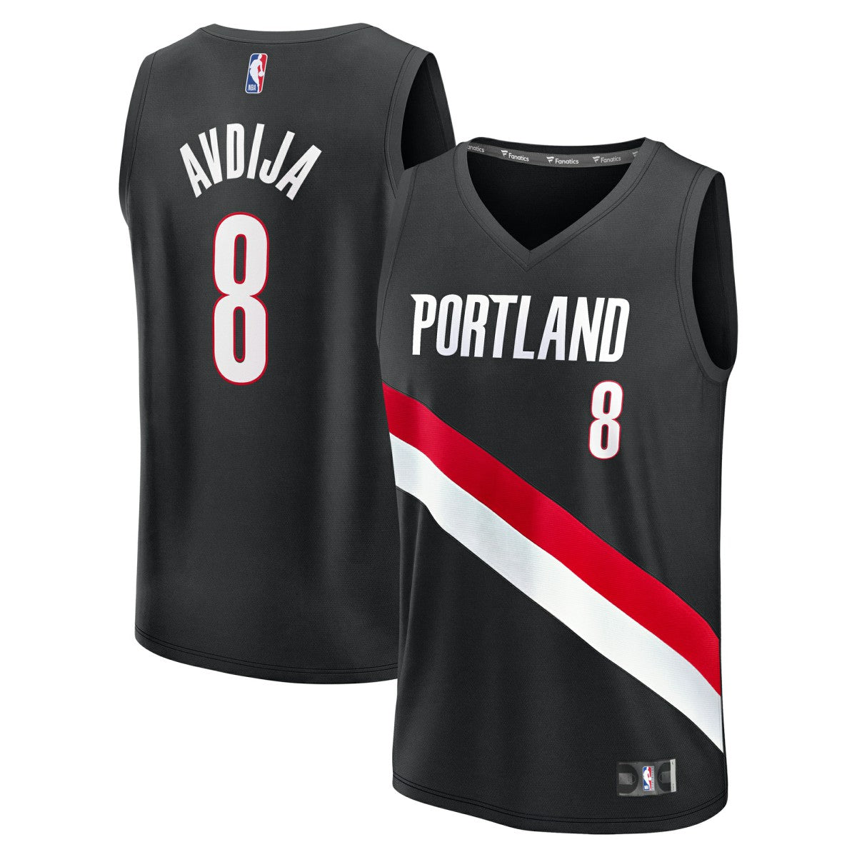 Fanatics Deni Avdija Portland Trail Blazers Fast Break Replica Jersey Icon Edition Black