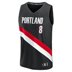 Fanatics Deni Avdija Portland Trail Blazers Fast Break Replica Jersey Icon Edition Black