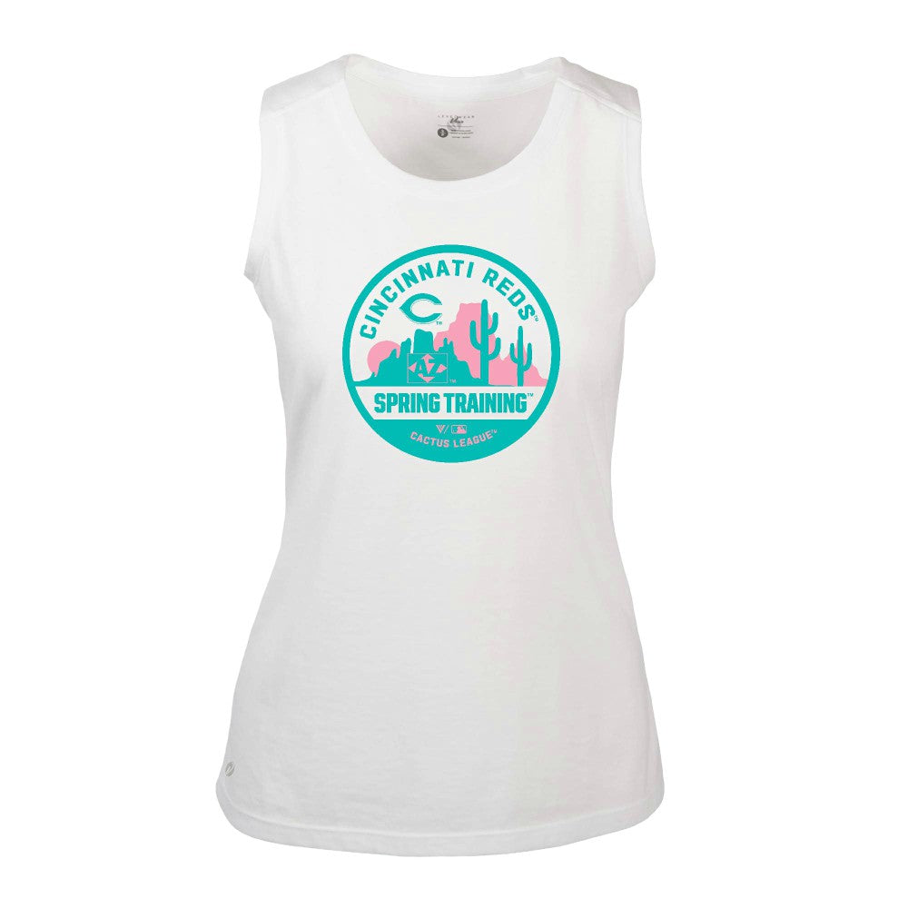 Cincinnati Reds Levelwear Women's Macy Spring Training Badge Bold Tank Top for sale