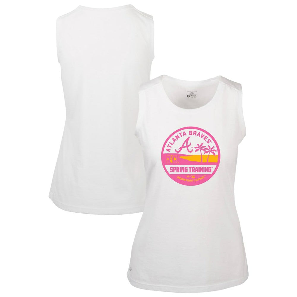 Atlanta Braves Levelwear Women's Macy Spring Training Badge Bold Tank Top Discount