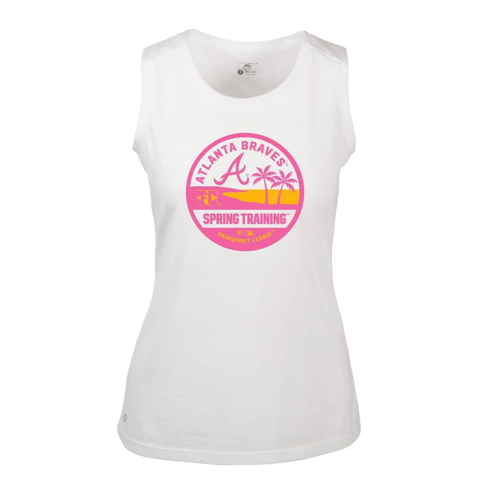 Atlanta Braves Levelwear Women's Macy Spring Training Badge Bold Tank Top Discount