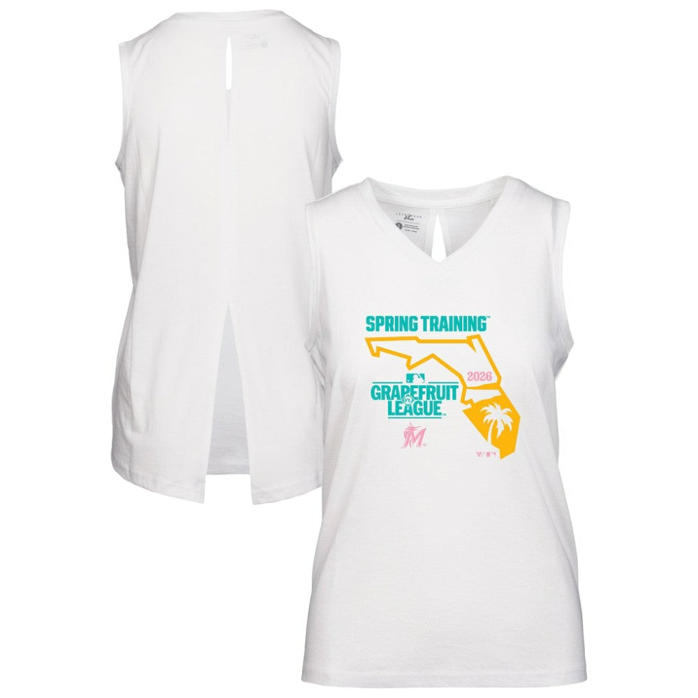 Miami Marlins Levelwear Women's 2026 Spring Training Paisley Ball Bold Tank Sale