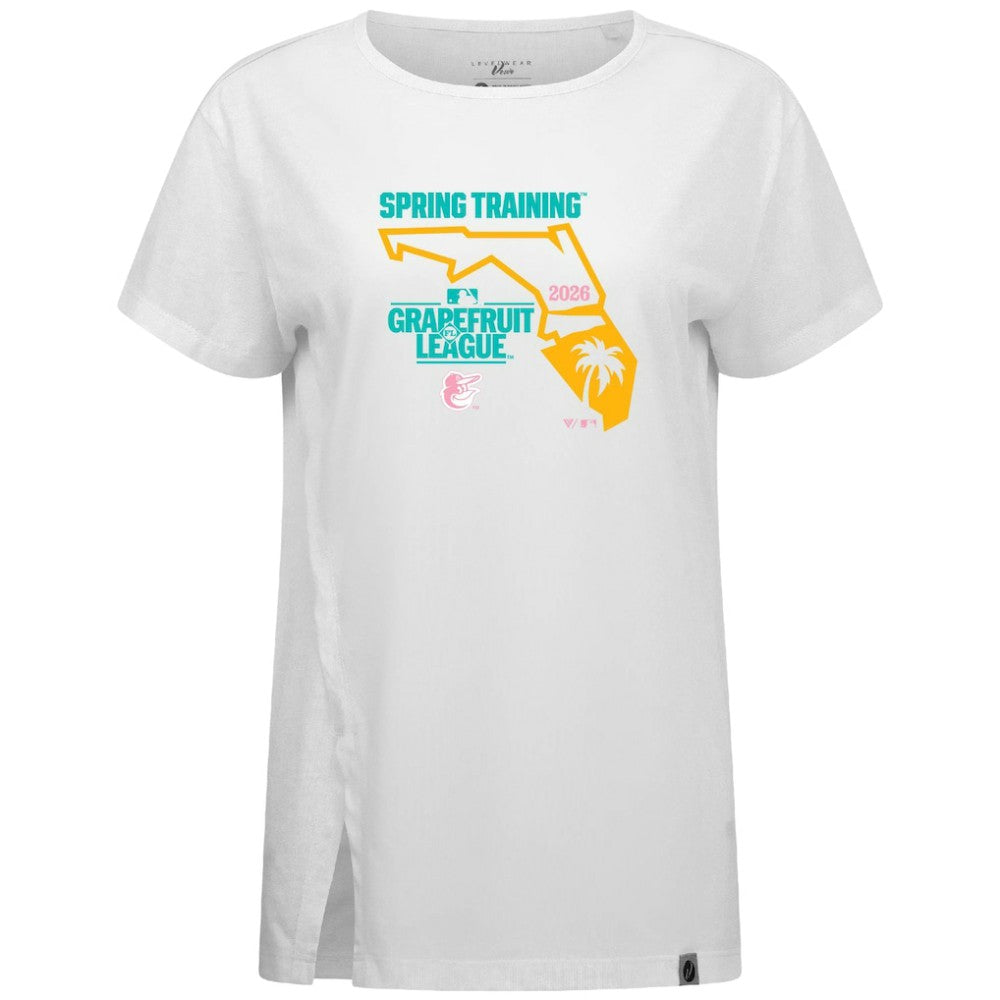 Baltimore Orioles Levelwear Women's 2026 Spring Training Influx Ball Bold T-Shirt for sale