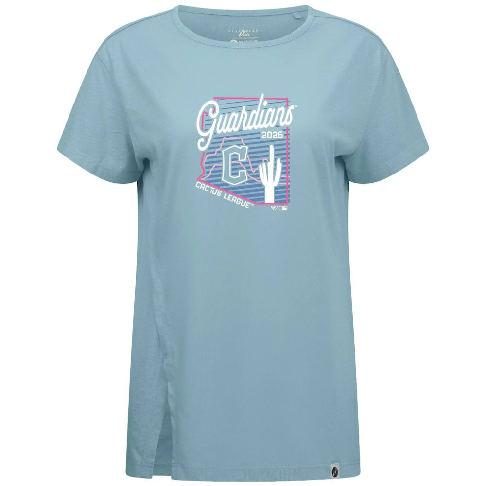 Cleveland Guardians Levelwear Women's Influx Spring Training Sunrise Bold T-Shirt Outlet